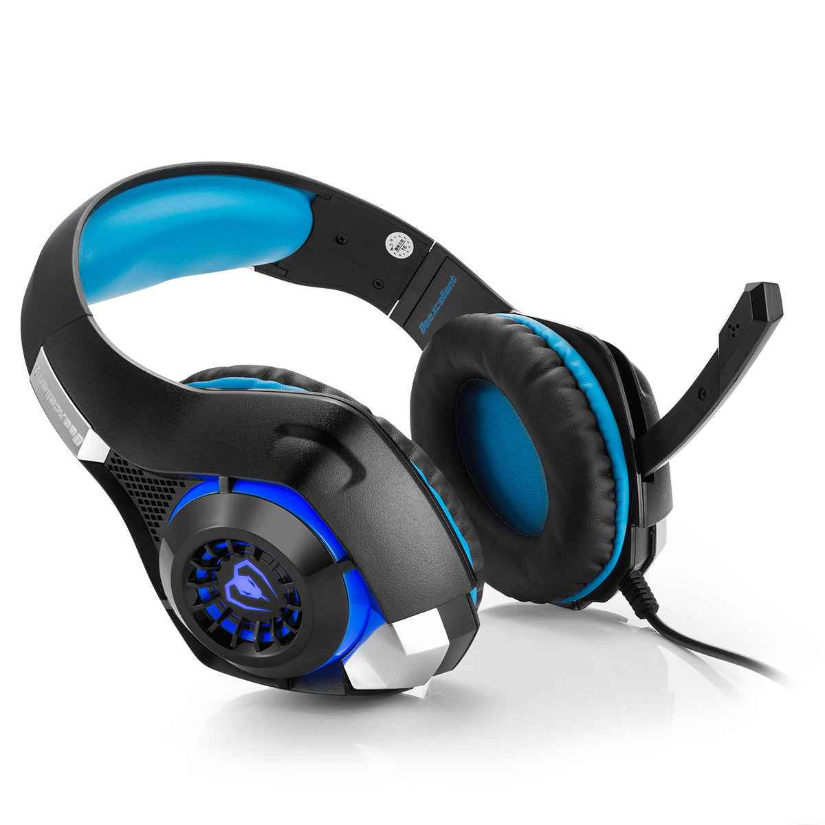 Gaming Headset with Microphone and LED Lighting