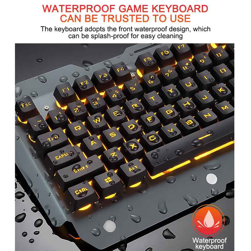 Wired RGB Gaming Keyboard with Phone Holder