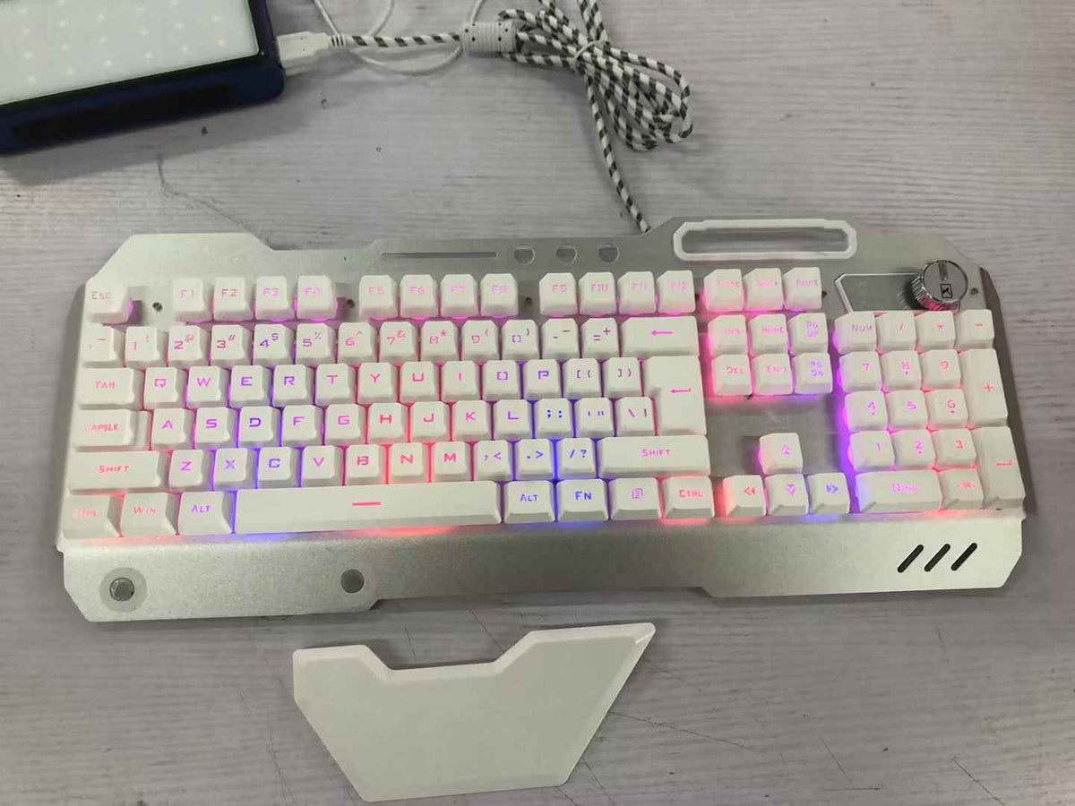 Wired RGB Gaming Keyboard with Phone Holder