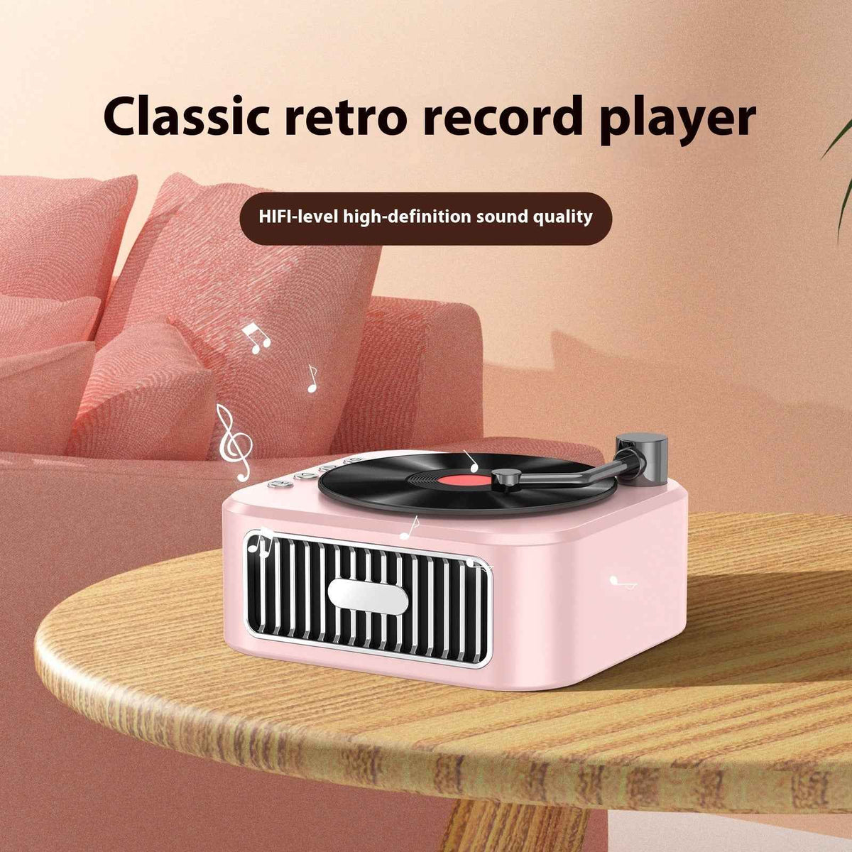 Retro Bluetooth Record Player Speaker