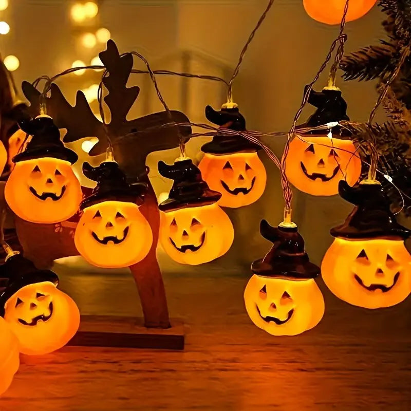 Halloween Pumpkin Fairy Lights – 10 LED Warm White String Lights