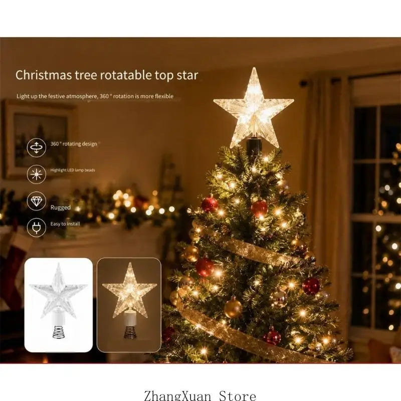 Lighted Christmas Tree Star