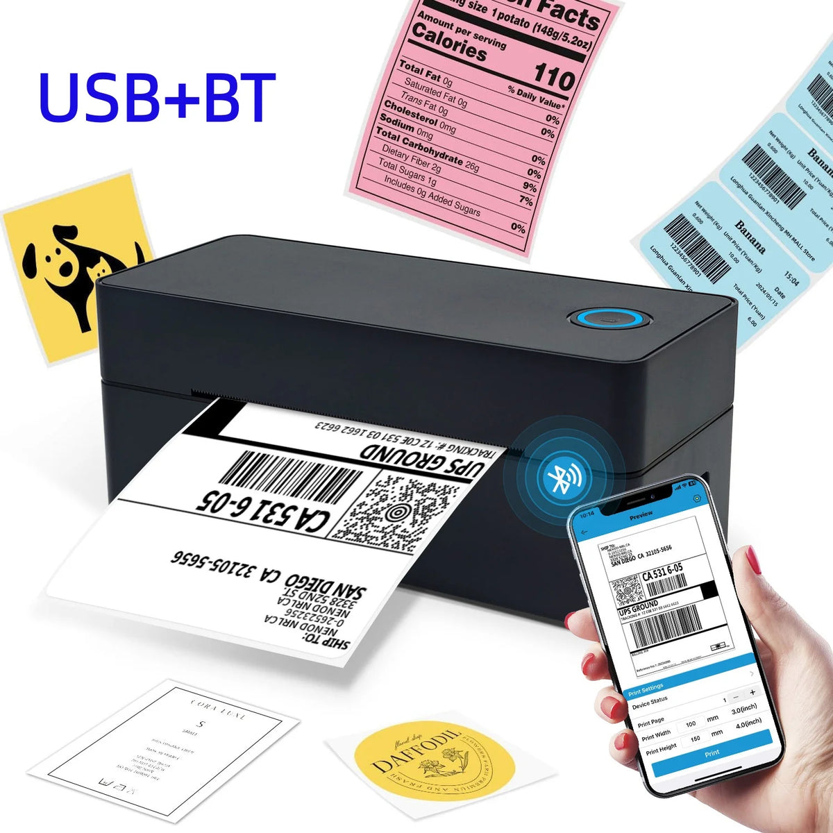 4x6 Bluetooth Thermal Label Printer