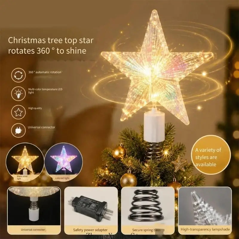 Lighted Christmas Tree Star
