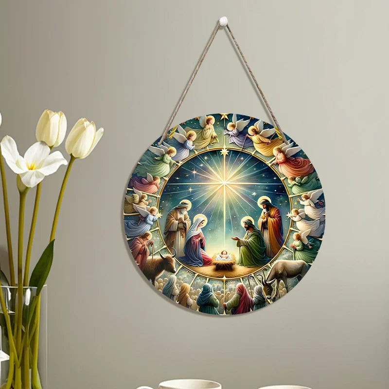 Wooden Nativity Christmas Decoration