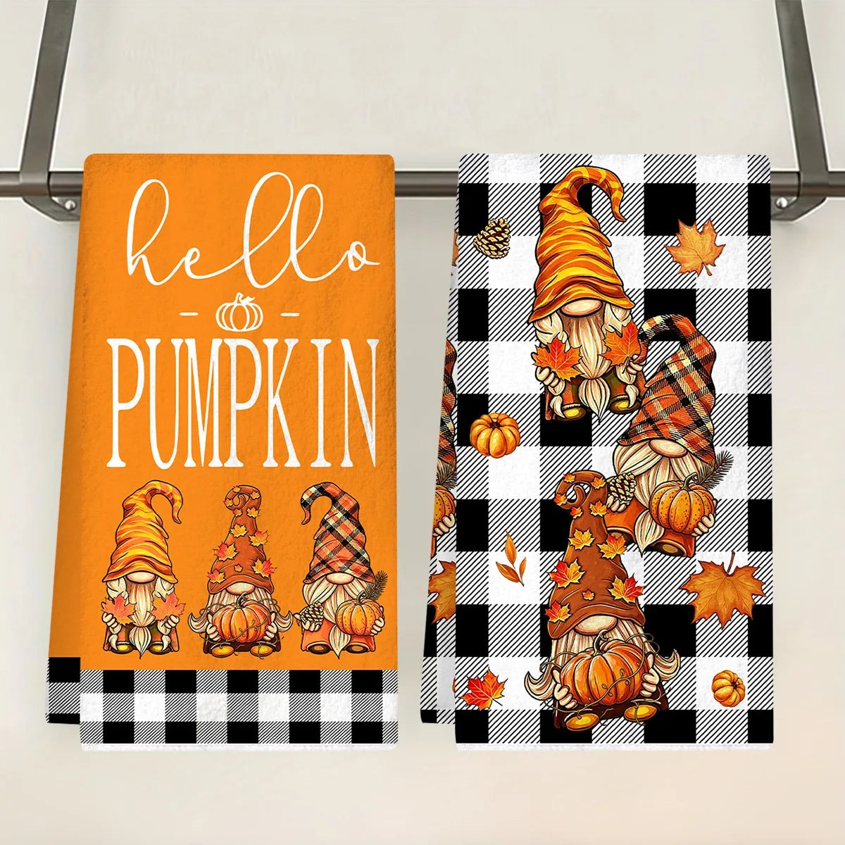 Halloween Hand Towels – 2-Piece Ghost & Pumpkin Set