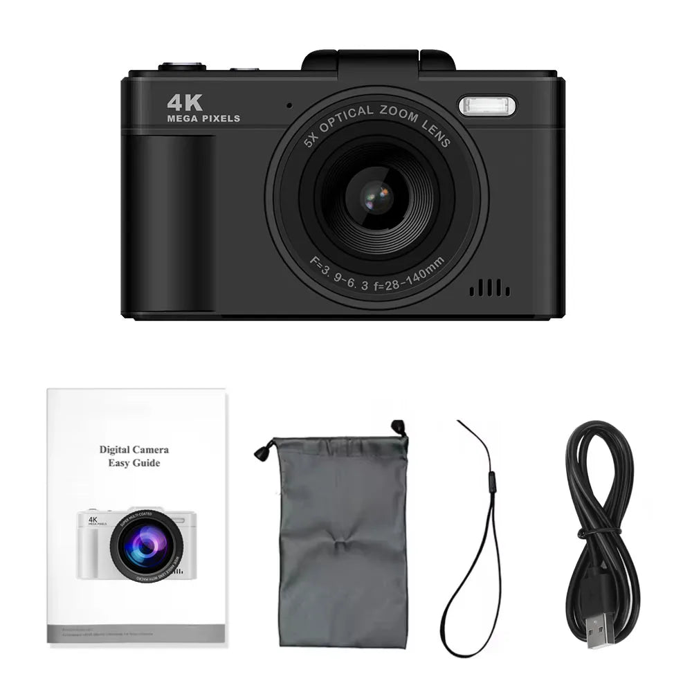 4K 64MP Compact Digital Camera with 18× Zoom