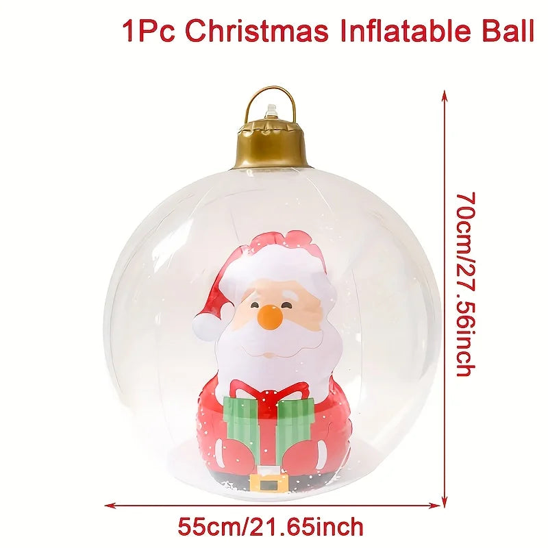 Christmas Decorations, 1pc Inflatable Christmas Decoration Balls, for Indoor And Outdoor Party Supplies, Pendants, Drops Finials