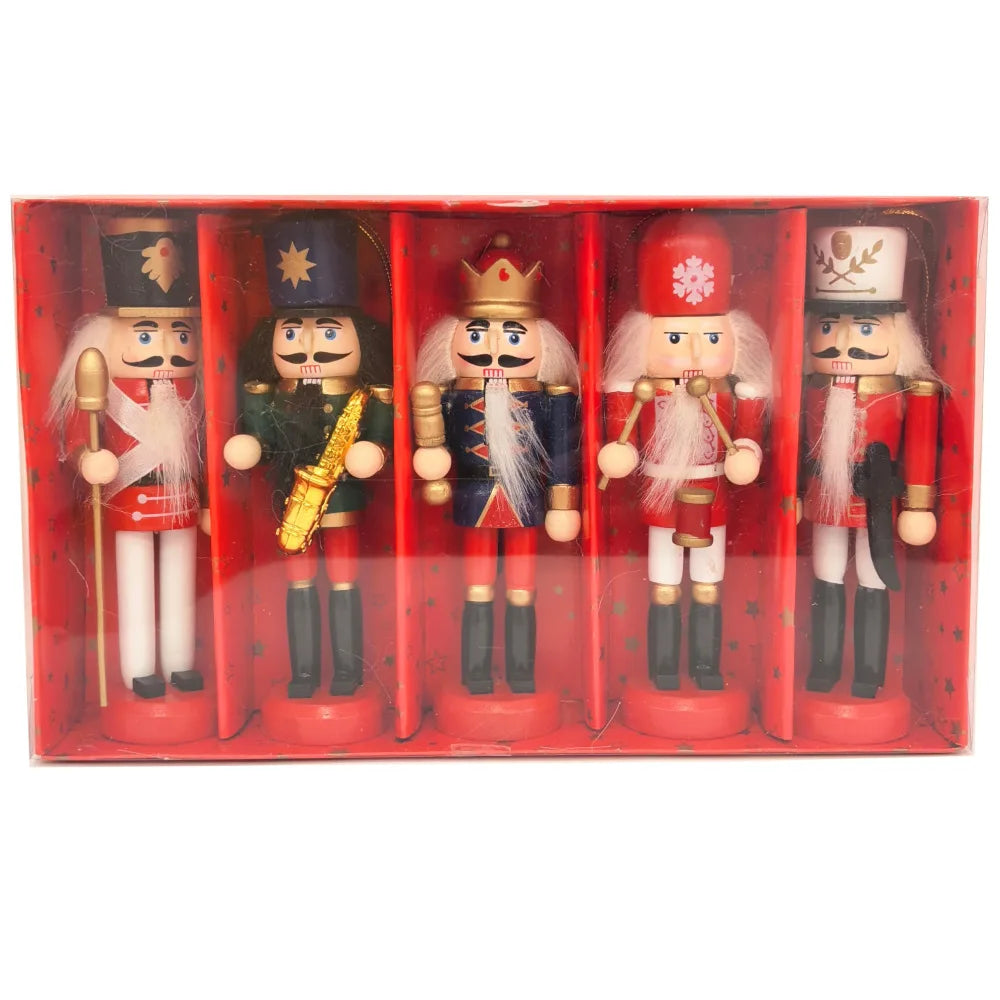 Wooden Nutcracker Soldier Ornaments