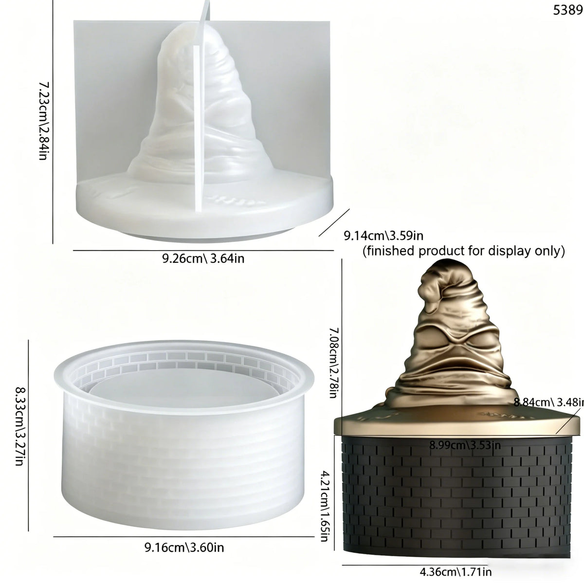 Wizard Hat Candle Holder Mold – Silicone DIY Craft Mold