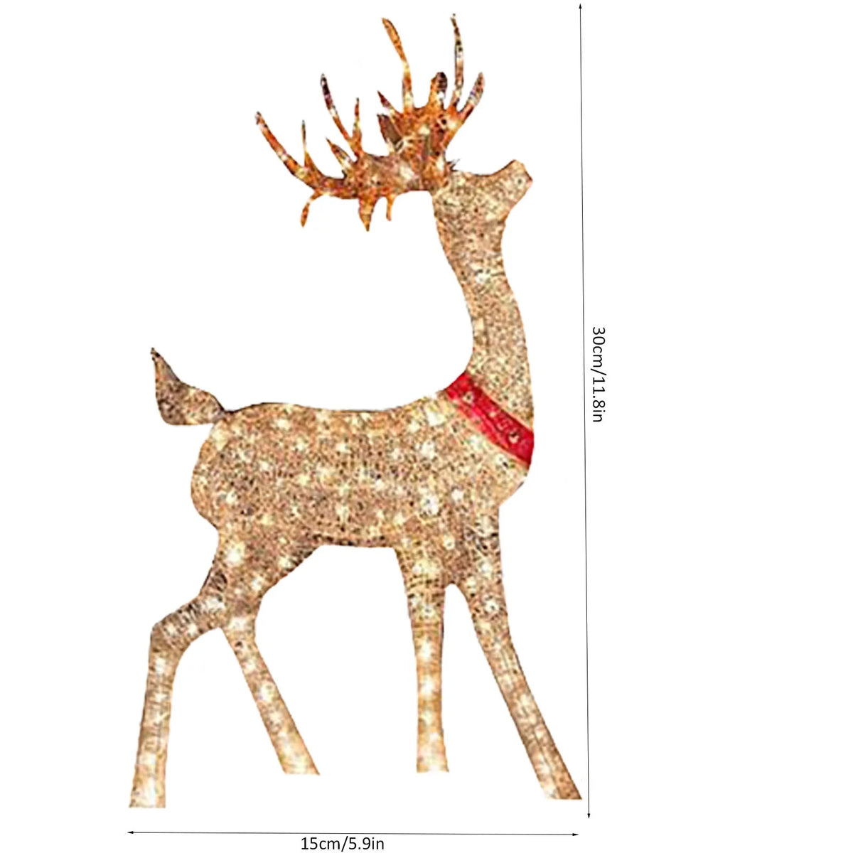 Lighted Christmas Reindeer Decoration