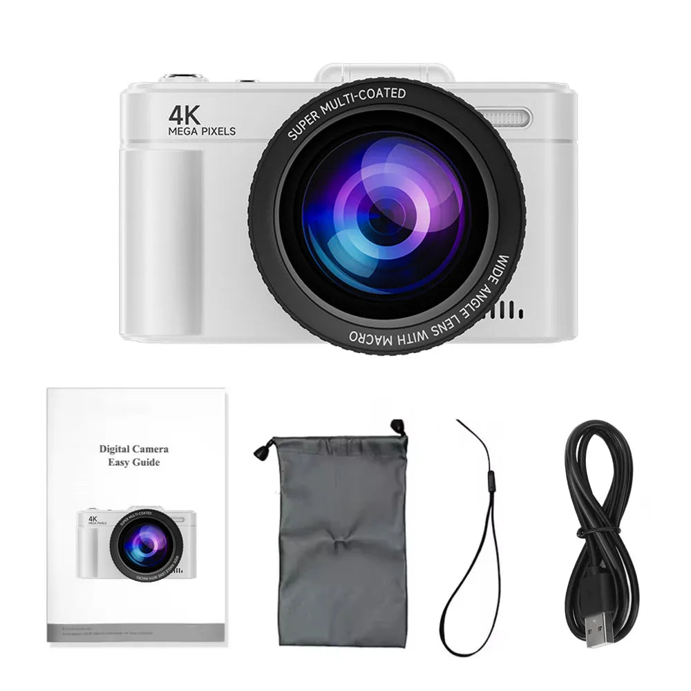 4K 64MP Compact Digital Camera with 18× Zoom