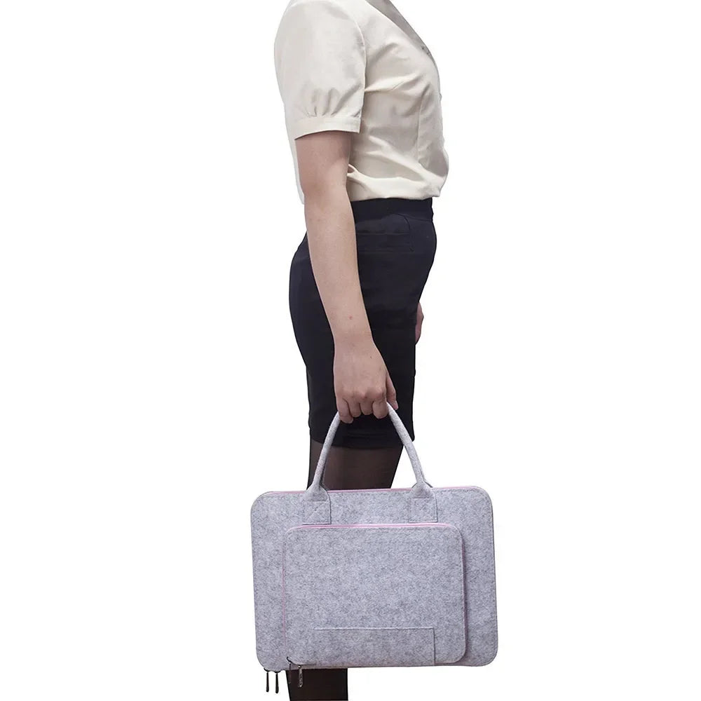 11/13/15.6/17 Inch Laptop Bag, Felt Laptop Sleeve Notebook Computer Case Carrying Bag Pouch with Handle for Asus / Lenovo