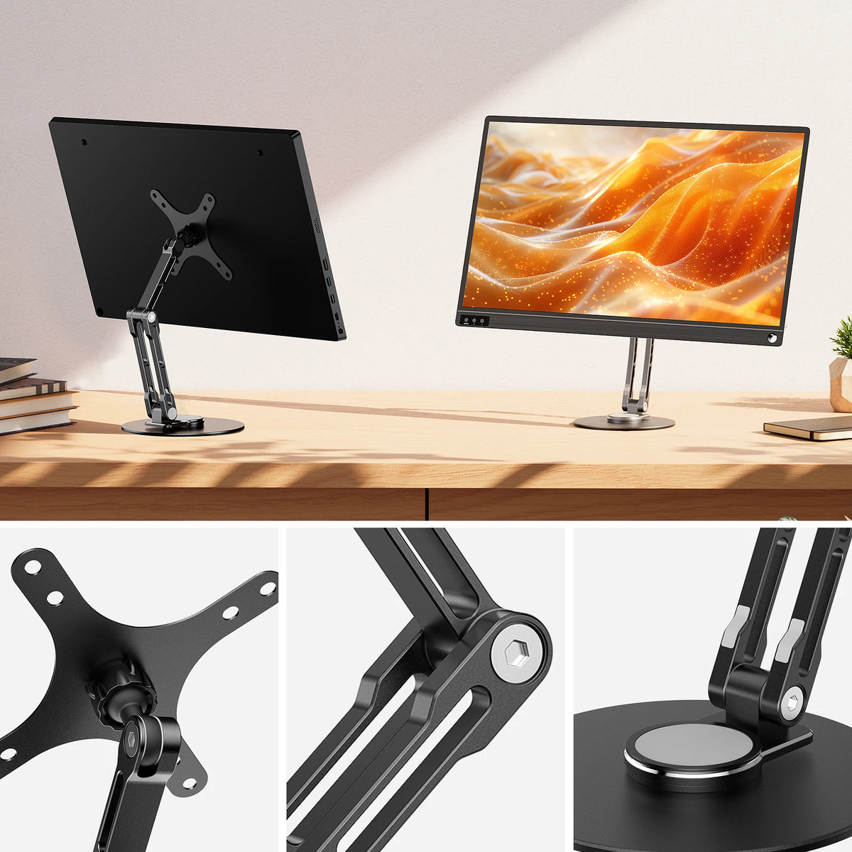 Single Monitor Desk Stand for 12–22 Inch Displays