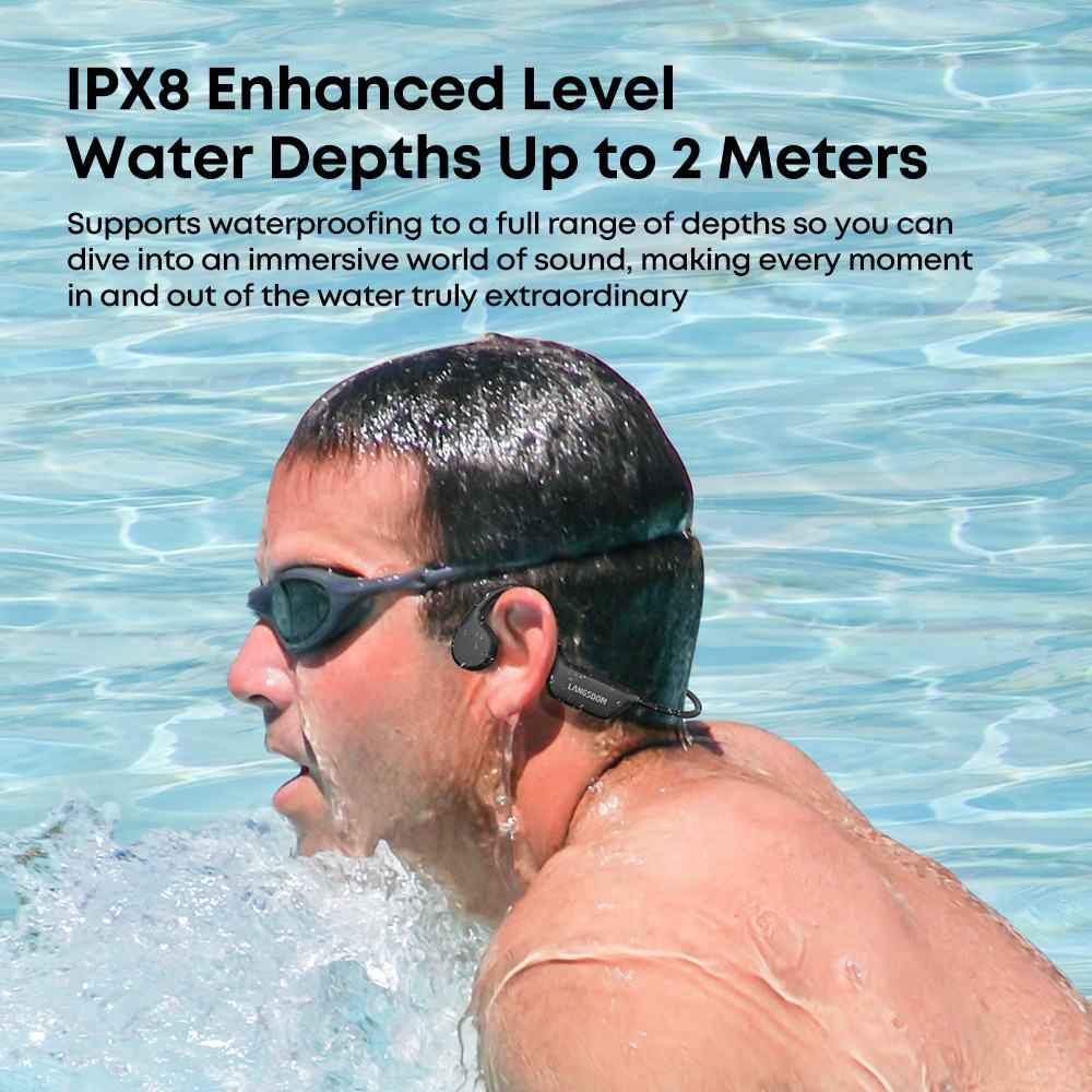 IPX8 Waterproof Bluetooth Headphones with 32GB Storage