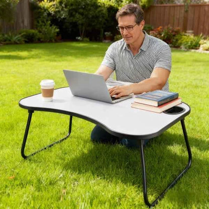 Foldable Laptop Desk with Cup Holder