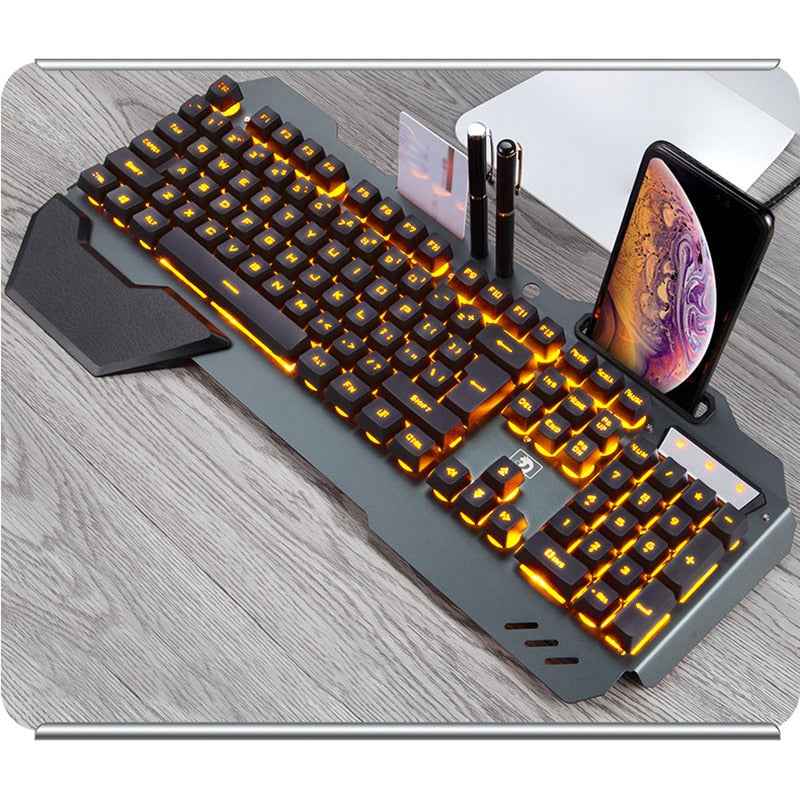 Wired RGB Gaming Keyboard with Phone Holder