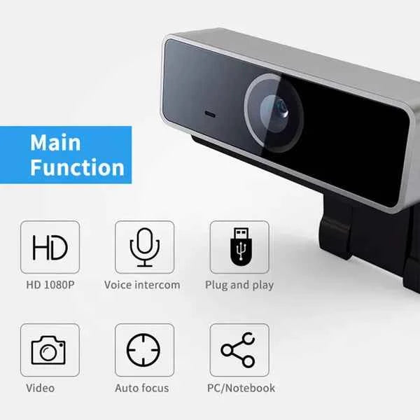 1080p Full HD USB Webcam with Microphone