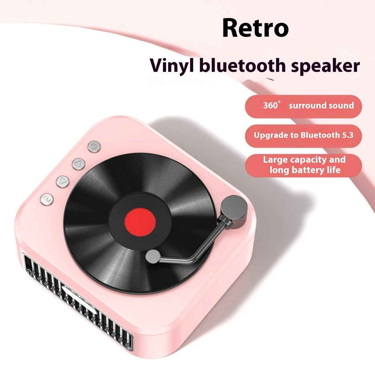 Retro Bluetooth Record Player Speaker