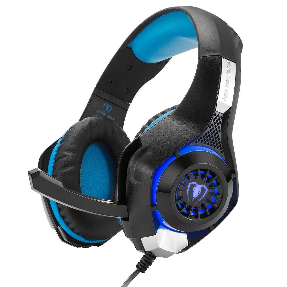 Gaming Headset with Microphone and LED Lighting