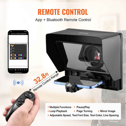 Desktop Teleprompter for Camera and Smartphone