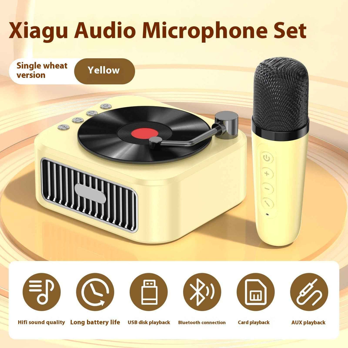 Retro Bluetooth Record Player Speaker