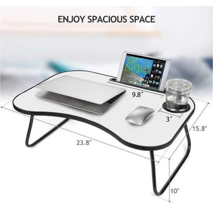 Foldable Laptop Desk with Cup Holder