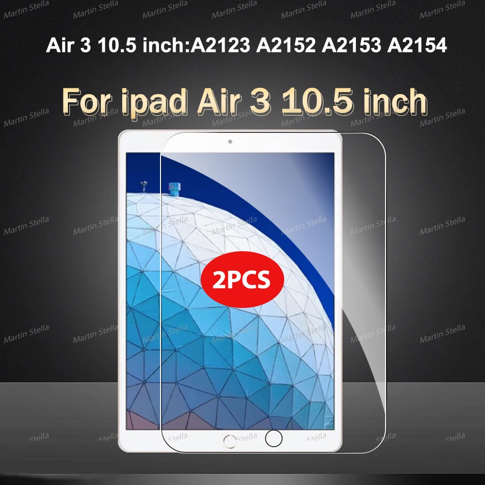 2-Pack Tempered Glass Screen Protectors for iPad
