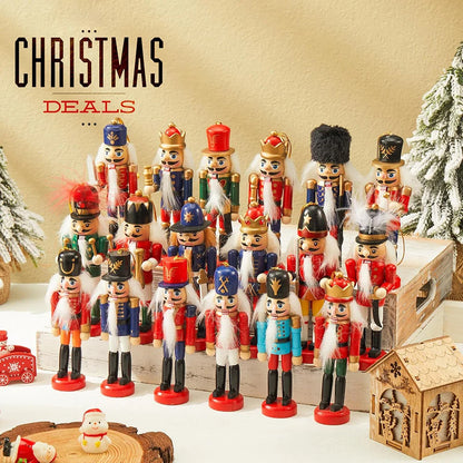 Wooden Nutcracker Soldier Ornaments