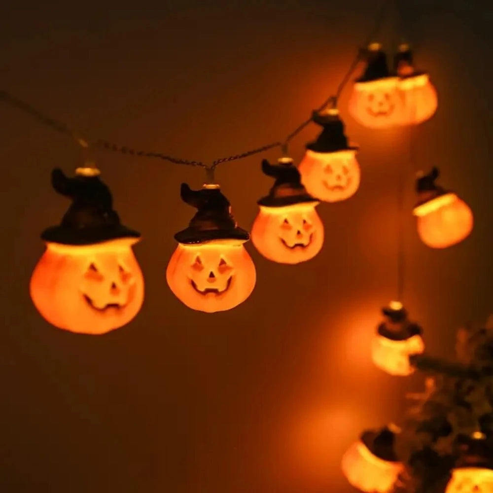 Halloween Pumpkin Fairy Lights – 10 LED Warm White String Lights