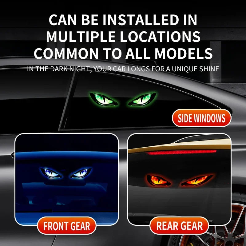 Solar Halloween Demon-Eye Car Lights – Decorative Vehicle Lights