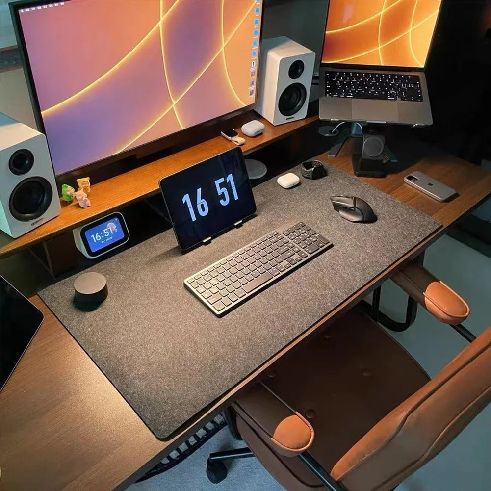 Gaming Accessories Wool Felt Mouse Pad Large Size Writing Mat Keyboard Mice Mat Non-slip Home Office Computer Desk Protector