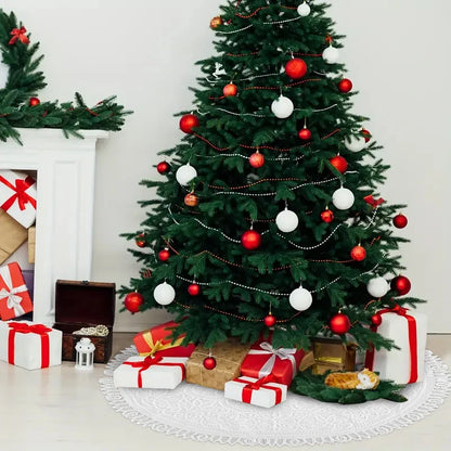 White Lace Christmas Tree Skirt
