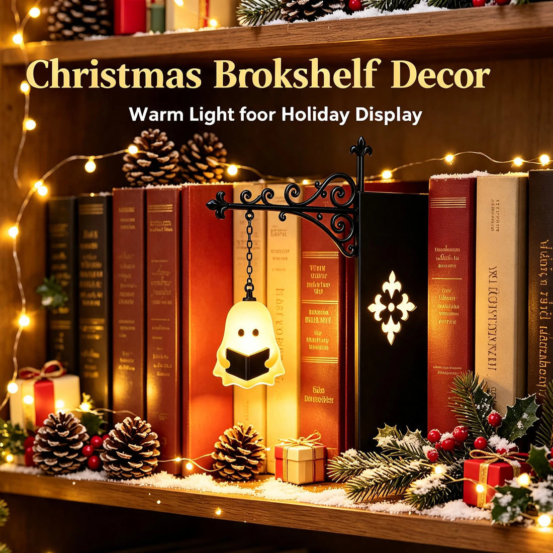 LED Lantern Bookends – Halloween Shelf &amp; Table Decor