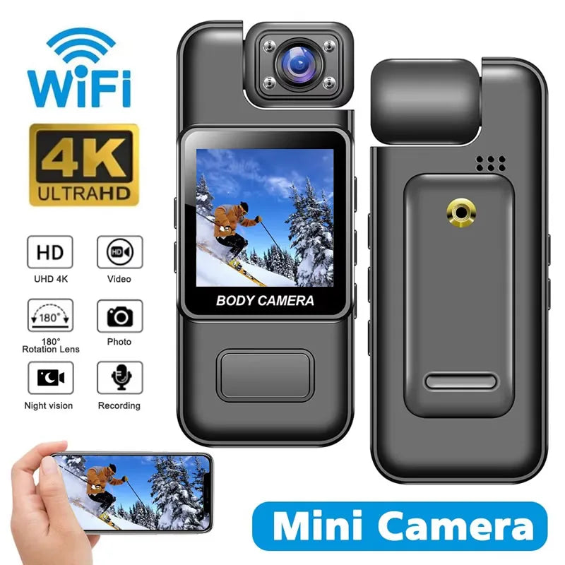 4K Mini Digital Camera with Night Vision &amp; Wi‑Fi