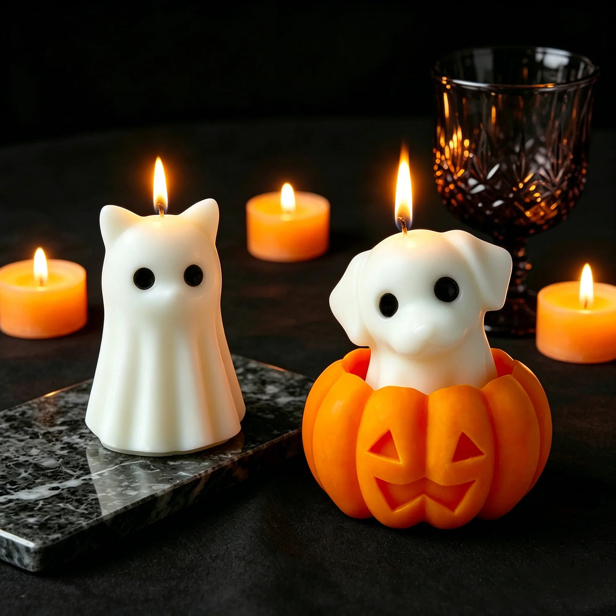 Halloween Animal Candle Mold Set – Silicone DIY Molds