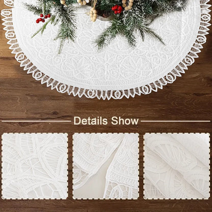 White Lace Christmas Tree Skirt