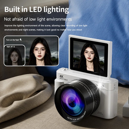 4K 64MP Compact Digital Camera with 18× Zoom