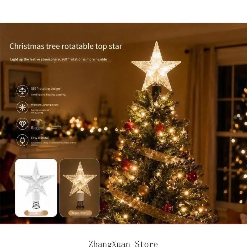 Lighted Christmas Tree Star