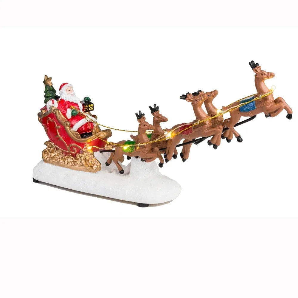 Christmas Village Santa Sleigh Figurine