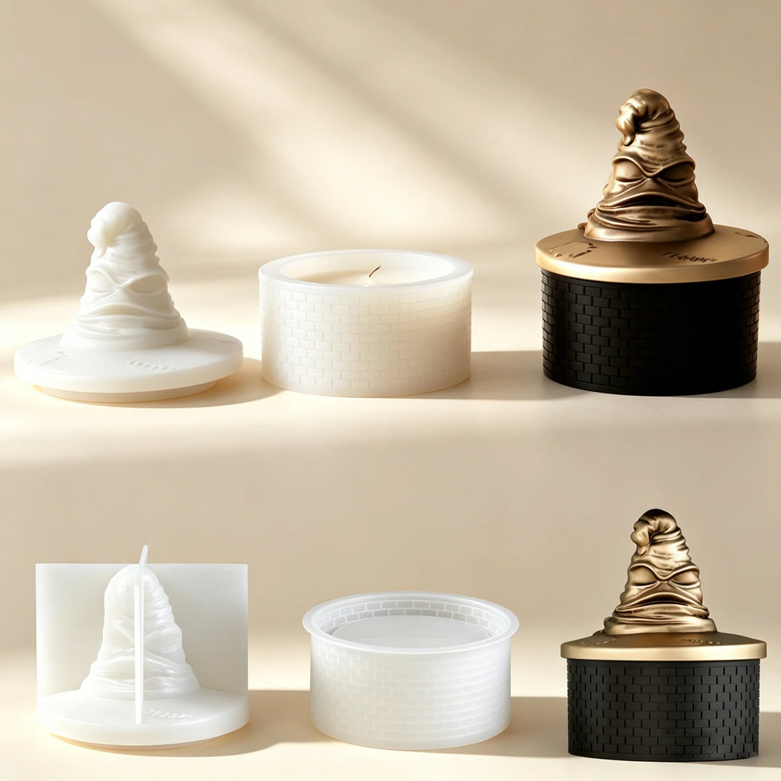 Wizard Hat Candle Holder Mold – Silicone DIY Craft Mold