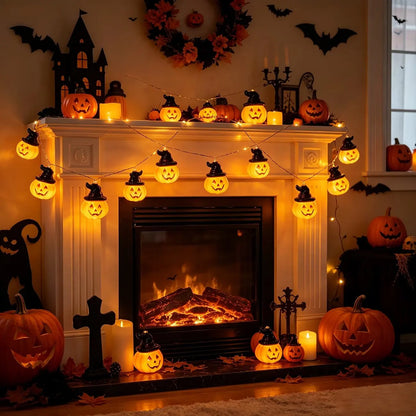 Halloween Pumpkin Fairy Lights – 10 LED Warm White String Lights
