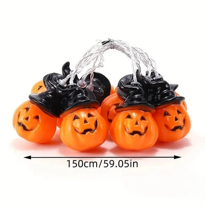 Halloween Pumpkin Fairy Lights – 10 LED Warm White String Lights