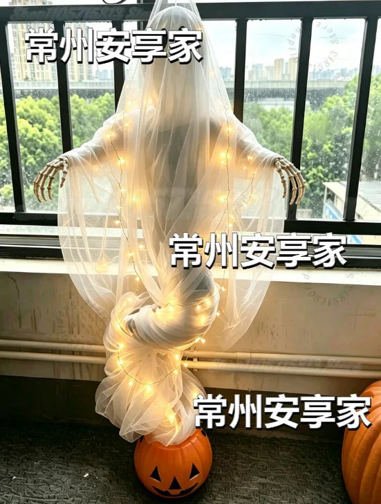 LED Ghost &amp; Pumpkin Yard Lights – Halloween Outdoor Decor