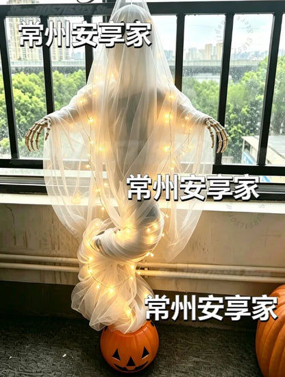 LED Ghost &amp; Pumpkin Yard Lights – Halloween Outdoor Decor
