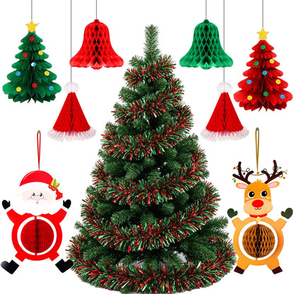 3D Honeycomb Christmas Tree Hanging Decor