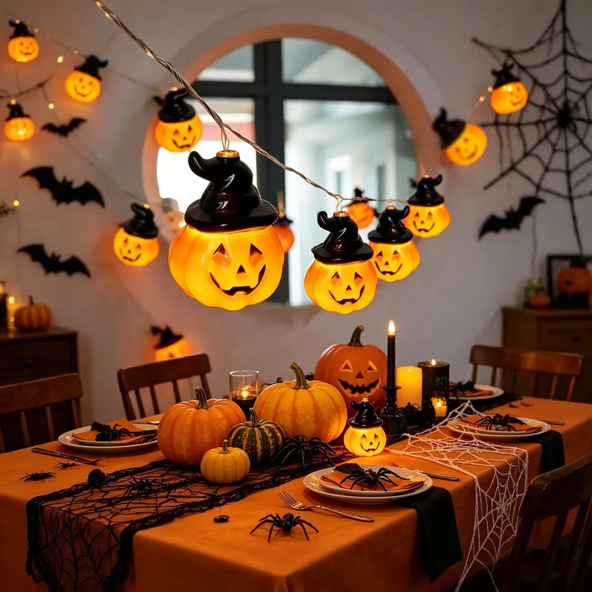 Halloween Pumpkin Fairy Lights – 10 LED Warm White String Lights