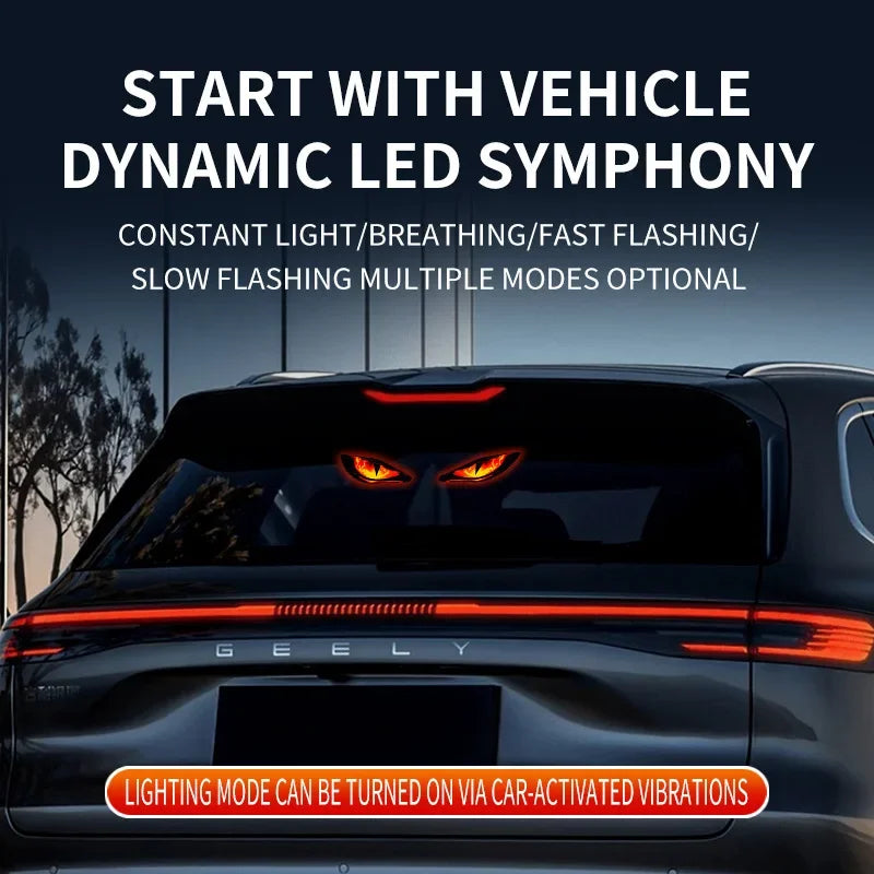 Solar Halloween Demon-Eye Car Lights – Decorative Vehicle Lights