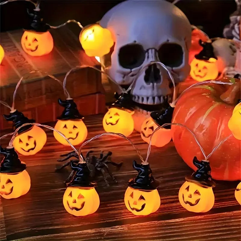 Halloween Pumpkin Fairy Lights – 10 LED Warm White String Lights
