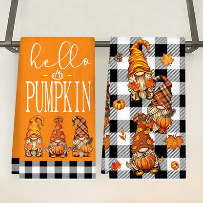 Halloween Hand Towels – 2-Piece Ghost &amp; Pumpkin Set